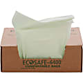 EcoSafe-6400 Compostable Compost Bags, 0.85 mil, 13-Gallon, Green, Box Of 45