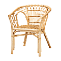 Baxton Studio Kaka Modern Bohemian Dining Chair, Natural Brown
