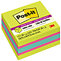 Post-it® Super Sticky Notes Cube - 3" x 3" - Square - 360 Sheets per Pad - Guava, Acid Lime, Aqua Splash - Paper - Sticky, Recyclable - 1 / Pack