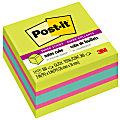 Post-it® Super Sticky Notes Cube - 3" x 3" - Square - 360 Sheets per Pad - Guava, Acid Lime, Aqua Splash - Paper - Sticky, Recyclable - 1 / Pack 1 thumbnail image