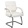 Boss Office Products CaressoftPlus™ Guest Chair, White