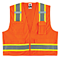 Ergodyne GloWear Safety Vest, 2-Tone Surveyors, Type-R Class 2, Small/Medium, Orange, 8248Z