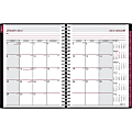 FORAY® 30% Recycled Monthly Planner, 7" x 9", Black, January-December 2012