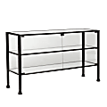 SEI Furniture Terrarium Display Curio Cabinet, Black/Silver