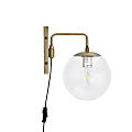 Southern Enterprises Giroux Indoor Wall Sconce, 11-1/2"H, Clear Shade/Antique Bronze Base 1 thumbnail image