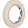 Business Source Utility-purpose Masking Tape - 0.50" Width x 60 yd Length - 3" Core - Crepe Paper Backing - 1 Roll - Tan
