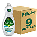 Palmolive Ultra Pure + Clear Liquid Dish Soap, Fragrance Free, 32.5 Oz, Carton Of 9 Bottles