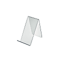 Azar Displays Tabletop Easels, Acrylic, 6 1/2"H x 3 1/2"W x 7 1/2"D, Clear