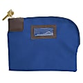 ControlTek 7-Pin Canvas Locking Night Deposit Bag, 8 1/2" x 11", Blue