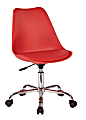 Ave Six Emerson Mid-Back Chair, Red/Silver