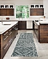 Linon Washable Indoor Rug, Hecate, 2' x 8', Ivory/Black 1 thumbnail image
