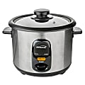 Brentwood 8-Cup Rice Cooker With Steamer, Silver 1 thumbnail image