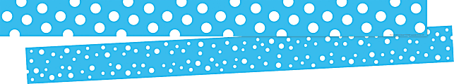 Barker Creek Double-Sided Borders, 3" x 35", Dot To Dot Pool Blue, Set Of 24 Borders 1 thumbnail image