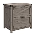 Bush Furniture Knoxville 29-3/16"W x 20-7/8"D 2 Drawer Lateral File Cabinet, Restored Gray, Standard Delivery 1 thumbnail image