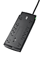 APC® Performance SurgeArrest 12-Outlet And 2 USB Surge Protector, 6' Cord, Black, P12U2 1 thumbnail image