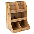 Mind Reader 8-Section Bamboo Condiment Caddy, 15-3/4"H x 11-1/4"W x 9"D, Brown