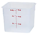 Cambro Translucent CamSquare Food Storage Containers, 6 Qt, Pack Of 6 Containers