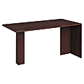 HON® 10700 Series™ Prestigious Laminate Peninsula Desk With End Panel, Mahogany