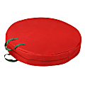 Honey-Can-Do Wreath Storage Bag, 30"H x 30"W x 5"D, Pine Green/Red