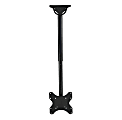 Mount-It! MI-507 Height-Adjustable Ceiling TV Mount For Screens 23 - 70", 24-5/8”H x 24”W x 5-5/8”D, Black