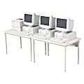 Bretford® Quattro Computer Table, 32”H x 72"W x 30"D, Mist Gray/Quartz (QWTCP3072)