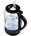 Ovente 1.5 Liter Electric Hot Water Glass Kettle, Black