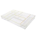 Martha Stewart Kerry Plastic Stackable Office Desk Drawer 8-Piece Organizer Set, Clear/Gold Trim 1 thumbnail image