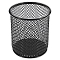 Lorell® Mesh Pencil Cup, 3 1/2"H, Black 1 thumbnail image
