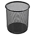 Lorell® Mesh Pencil Cup, 3 1/2"H, Black