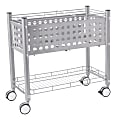 Vertiflex Open Top Rolling File Cart, 28 1/4"H x 28 1/4"W x 13 3/4"D, Matte Gray 1 thumbnail image
