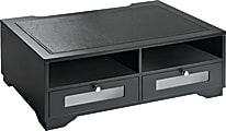 Victor® Midnight Black Wood Printer Stand, 8"H x 21 7/8"W x 15 5/16"D