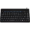 DSI WATERPROOF IP68 MINI USB SILICONE AND WASHABLE KEYBOARD - Cable Connectivity - USB Interface - 86 Key - Windows, PC - Black 1 thumbnail image
