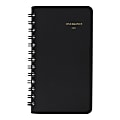 AT-A-GLANCE® Unruled Weekly Planner, 2-1/2" x 4-1/2", Black, January to December 2021, 7003505