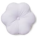 Dormify Masie Velvet Flower Shaped Pillow, White