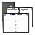 Brownline® Net Zero Carbon Daily Planner, 8" x 5", 50% Recycled, FSC® Certified, Black, January to December 2021