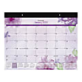 AT-A-GLANCE® Beautiful Day 13-Month Monthly Desk Pad Calendar, 21-3/4" x 17", Floral, January 2021 To January 2022, SK38-704