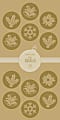 Geo Studios Holiday-Themed Adhesive Seals, 4-3/4” x 10”, Gold Foil, Pack Of 40 Seals