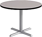 KFI Studios Proof Round Conference Table with Pedestal X Base, 29"H x 42”W x 42”D, Gray Nebula/Silver 1 thumbnail image