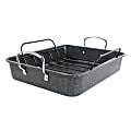 Kenmore Large Carbon Steel Roaster With Rack, 16-1/2”, Gray 1 thumbnail image