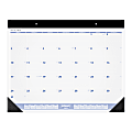 AT-A-GLANCE® Monthly Desk Pad Calendar, 24" x 19", Blue/Gray, January To December 2021, SW23000