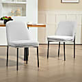Glamour Home Belindo Fabric Dining Accent Chairs, Gray/Black, Set Of 2 Chairs 1 thumbnail image