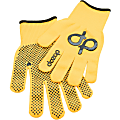 dozop Work Gloves - Abrasion, Hand Protection - One Size Size - Polypropylene, Rubber Grip, Fabric, Nylon - Yellow, Black