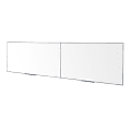 Ghent Magnetic Dry-Erase Whiteboard, Porcelain, 48-1/2" x 193", White, Satin Aluminum Frame