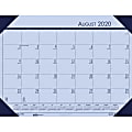 House Of Doolittle Economy Academic Calendar Monthly Desk Pad, 13" x 18.5", 100% Recycled, Blue, July 2020 to August 2021 