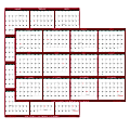 2026 SwiftGlimpse Yearly Reversible Erasable Wall Calendar, 18" x 24", White/Maroon, January To December 1 thumbnail image