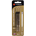 FORAY® Pen Refills For Parker® Ballpoint Pens, Fine Point, 0.8 mm, Black, Pack Of 2 1 thumbnail image