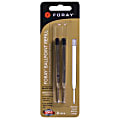 FORAY® Pen Refills For Parker® Ballpoint Pens, Medium Point, 1.2 mm, Black, Pack Of 2
