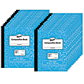 Pacon® Composition Books, Grade 2, 9-3/4" x 7-1/2", Primary Ruled, 24 Sheets, Blue Marble, Pack Of 24 Books 1 thumbnail image