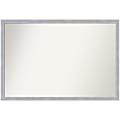 Amanti Art Narrow Non-Beveled Rectangle Framed Bathroom Wall Mirror, 26” x 38”, Grace Brushed Nickel 1 thumbnail image