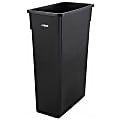 Winco Slim Trash Can, 23 Gallon, Black